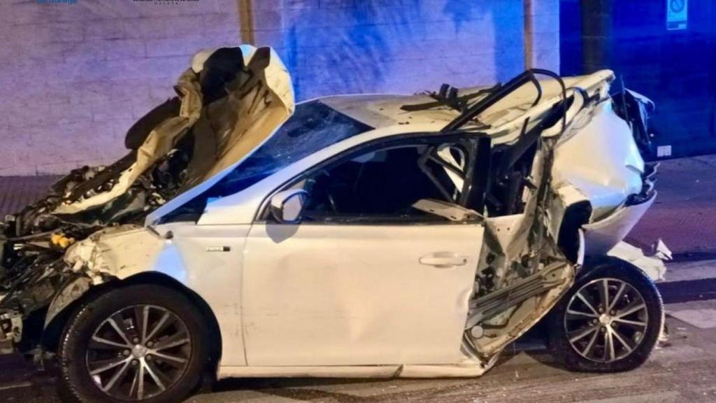 Una imagen del coche siniestrado.