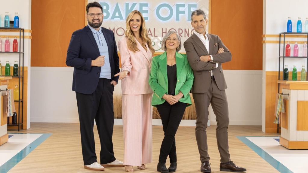 Paula Vázquez y el jurado de 'Bake Off: Famosos al horno'.
