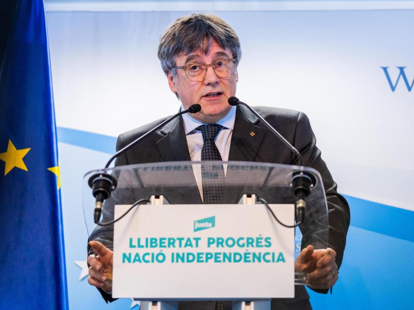 El expresident y líder de Junts, Carles Puigdemont, este viernes en Bruselas.