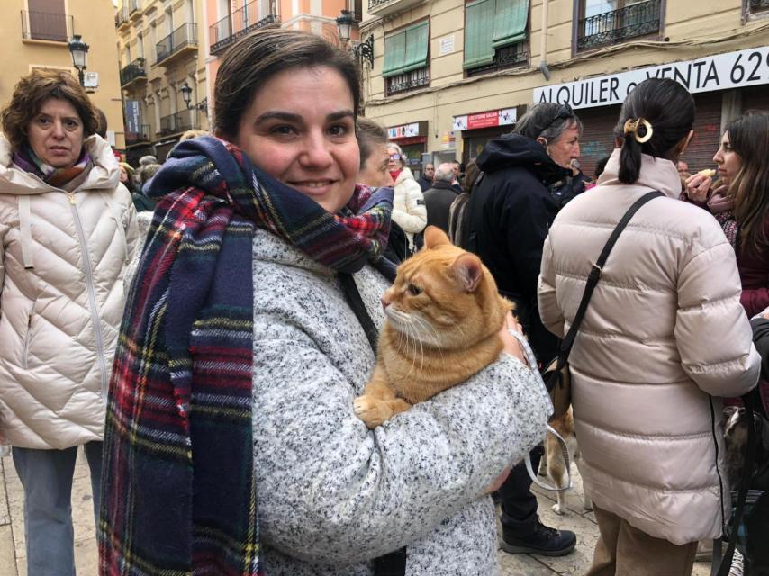 Manuel y su gato Pepe en San Antón