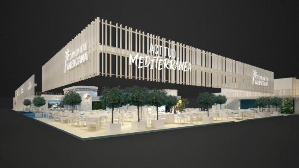 Diseño del nuevo stand de la Comunitat Valenciana en FITUR 2025.