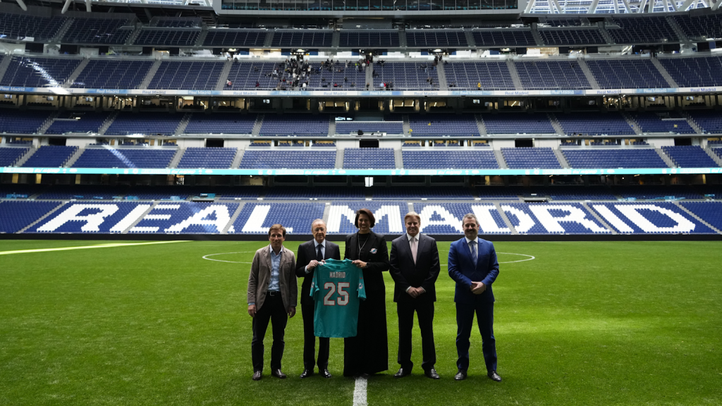 Presentación del partido de la NFL en el Bernabéu.