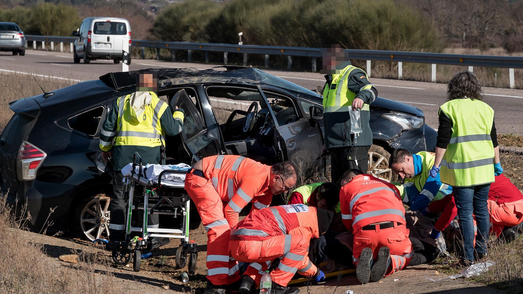 Dos heridos graves en un accidente en la A-62 a la altura de Martín de ...