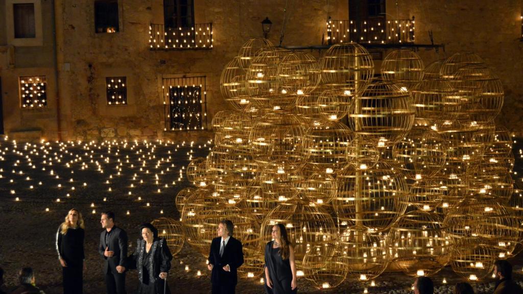 Rodaje del anuncio de la Lotería de Navidad en Pedraza (Segovia)