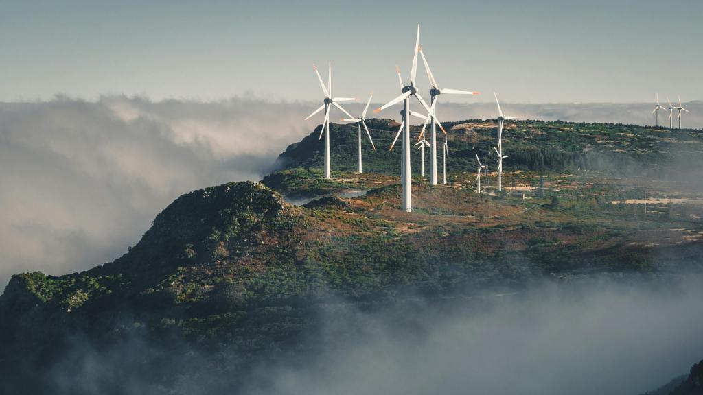 Aerogeneradores de energía eólica.