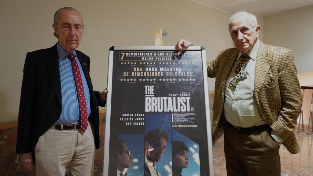 Luis Alberto de Cuenca e Inocencio Arias en los Cines Palafox de Zaragoza