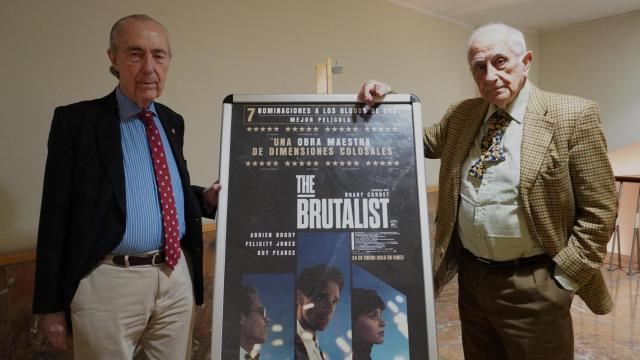 Luis Alberto de Cuenca e Inocencio Arias en los Cines Palafox de Zaragoza