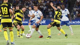 Imagen del partido de ida entre el Tenerife y el Real Zaragoza