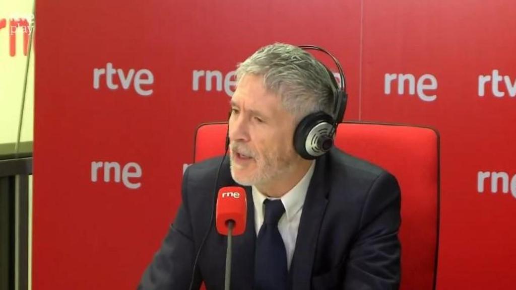 El ministro del Interior, Fernando Grande-Marlaska, este viernes en 'Las mañanas de RNE'.