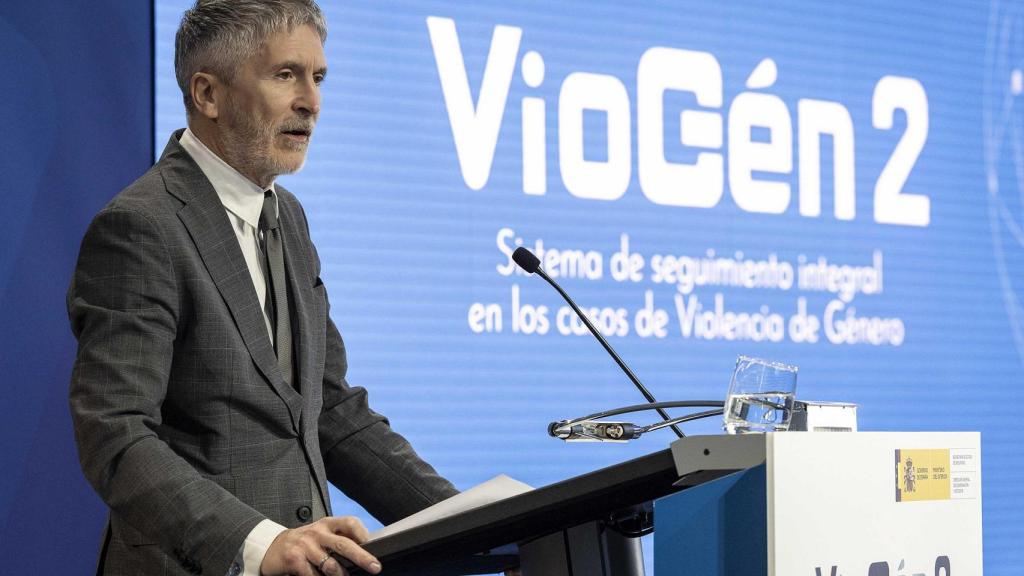 El ministro Marlaska presentando esta semana la nueva plataforma.