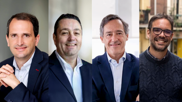De izda. a dcha. Borja Hernández de Alba, Christian Gurría Dubernard, Javier Goñi y  Álvaro Fernández Heredia.