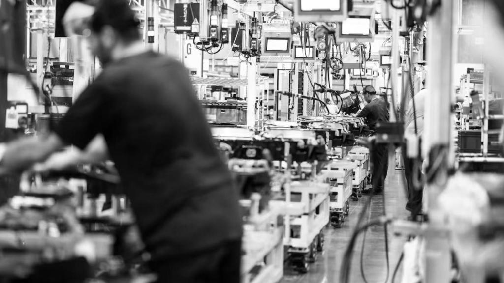 Proceso industrial en una fábrica