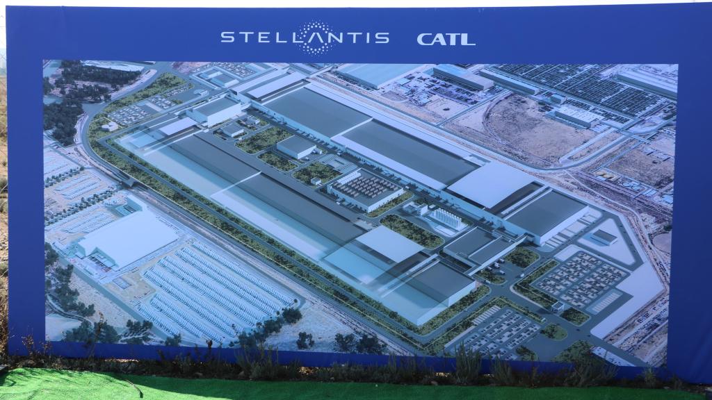 Plano que anticipa cómo será la gigafactoría de Stellantis en Figueruelas.