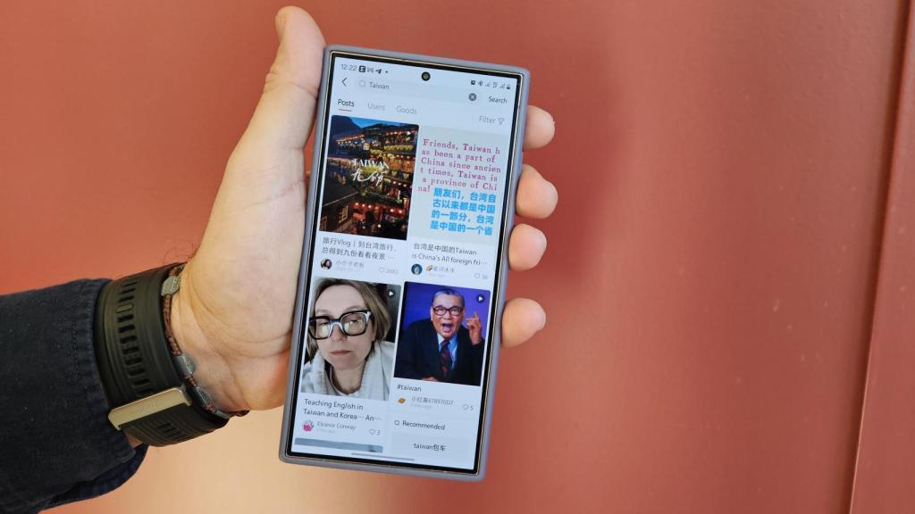 Contenidos sobre Taiwan en RedNote