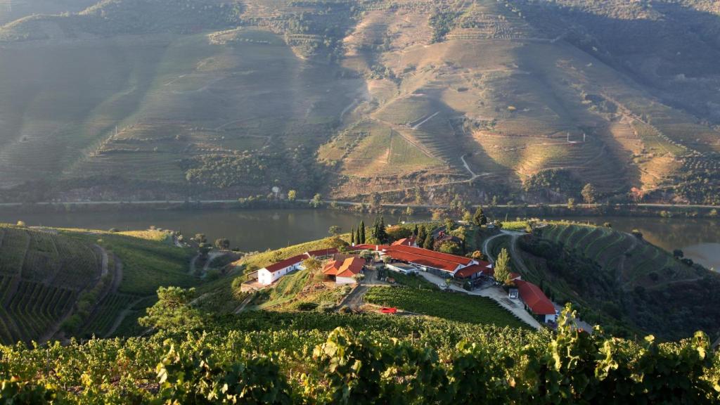 Vista aérea del hotel boutique.