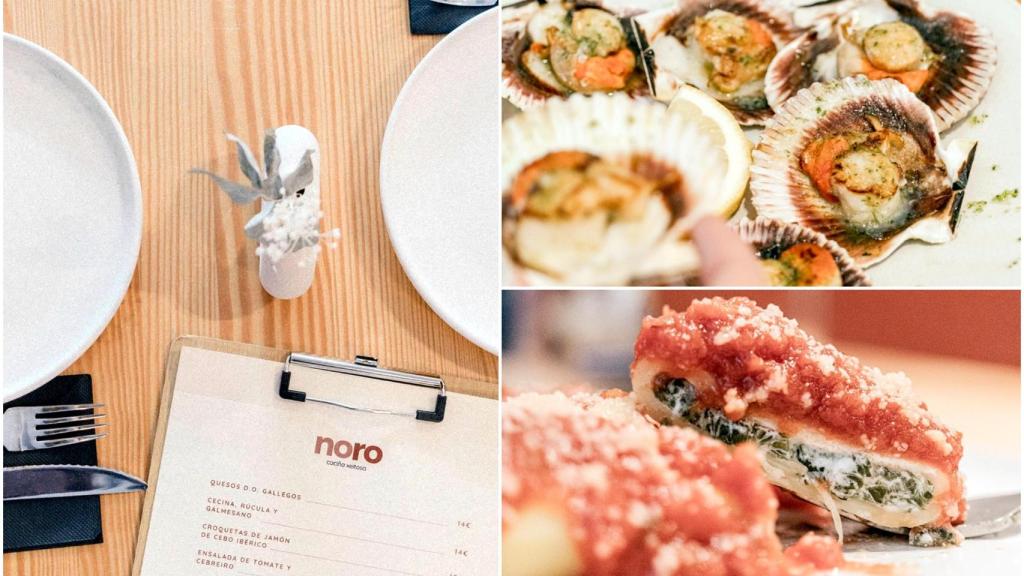 Distintas elaboraciones del restaurante Noro