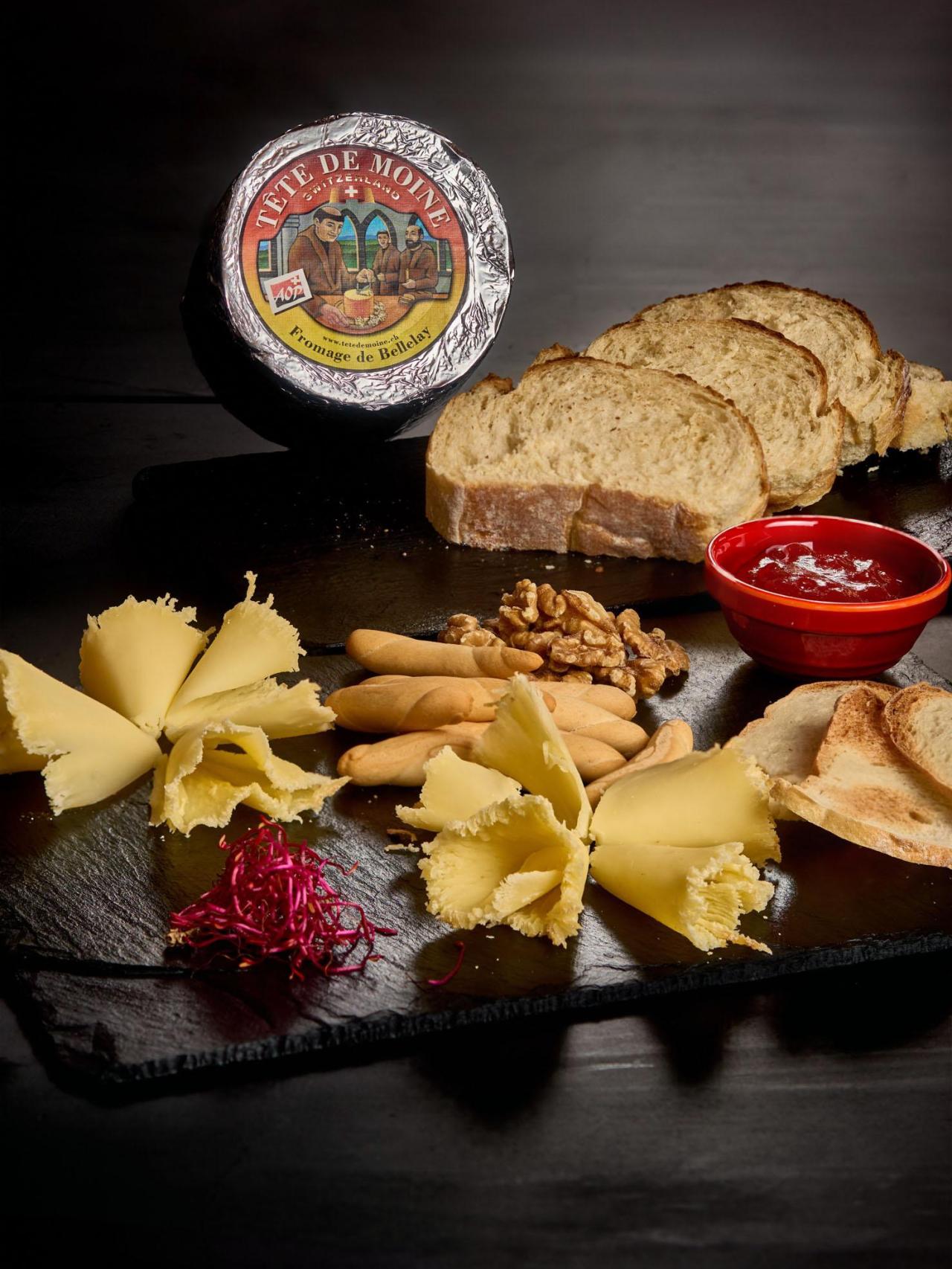 Una de las tablas de quesos del restaurante.