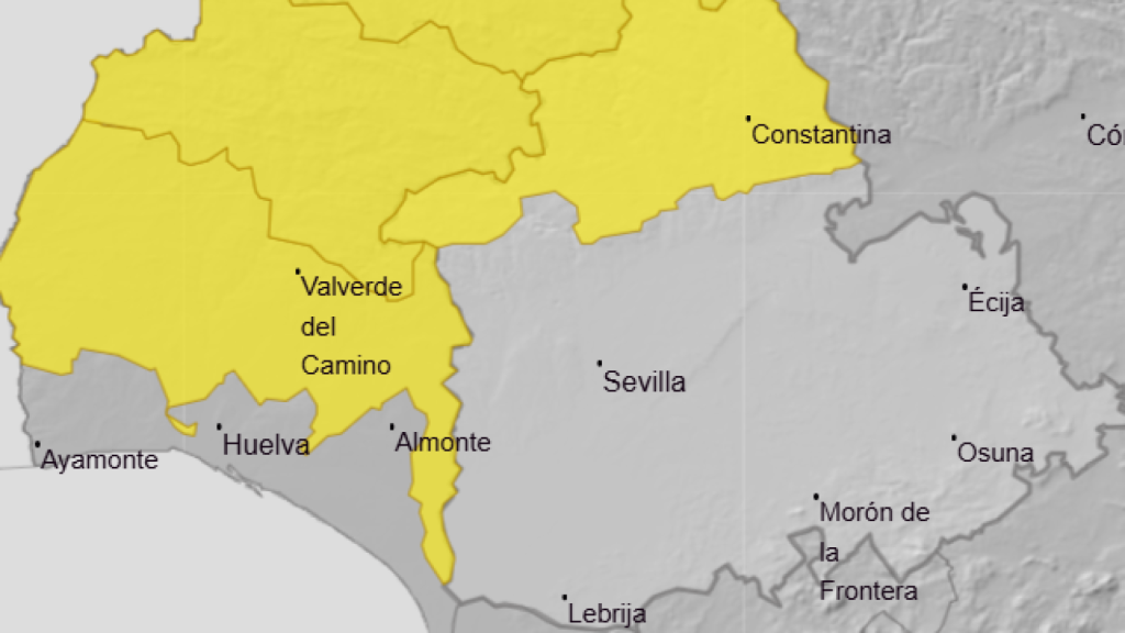 Aviso amarillo activo en la Sierra Norte de Sevilla