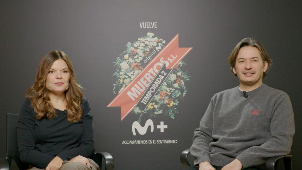 Laura y Alberto Caballero en el junket de la segunda temporada de 'Muertos S.L.'