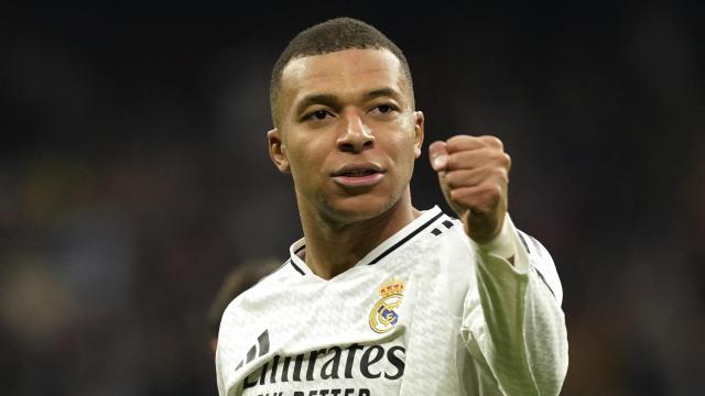 Kylian Mbappé celebra uno de los goles marcados ante Las Palmas.
