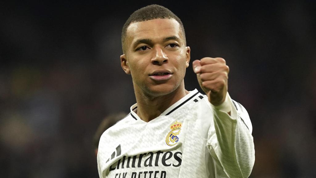Kylian Mbappé celebra uno de los goles marcados ante Las Palmas.