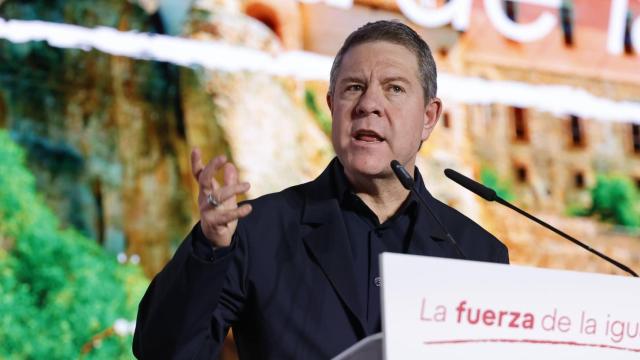 Emiliano García-Page durante su discurso de clausura del 13º Congreso Regional del PSOE de Castilla-La Mancha.