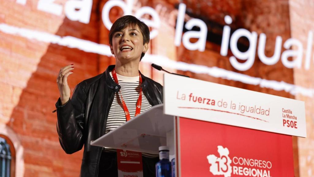 Isabel Rodríguez, ministra de Vivienda y Agenda Urbana, en la clausura del XIII Regional del PSOE de Castilla-La Mancha.