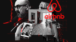 Koldo García, un piso turístico de Airbnb  y una mujer en un fotomontaje.