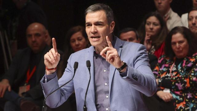 Pedro Sánchez, en Plasencia, este domingo.