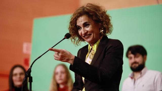 María Jesús Montero, en un encuentro con la militancia socialista, en Málaga.