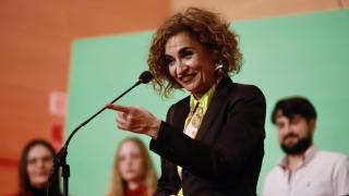 María Jesús Montero, en un encuentro con la militancia socialista, en Málaga.