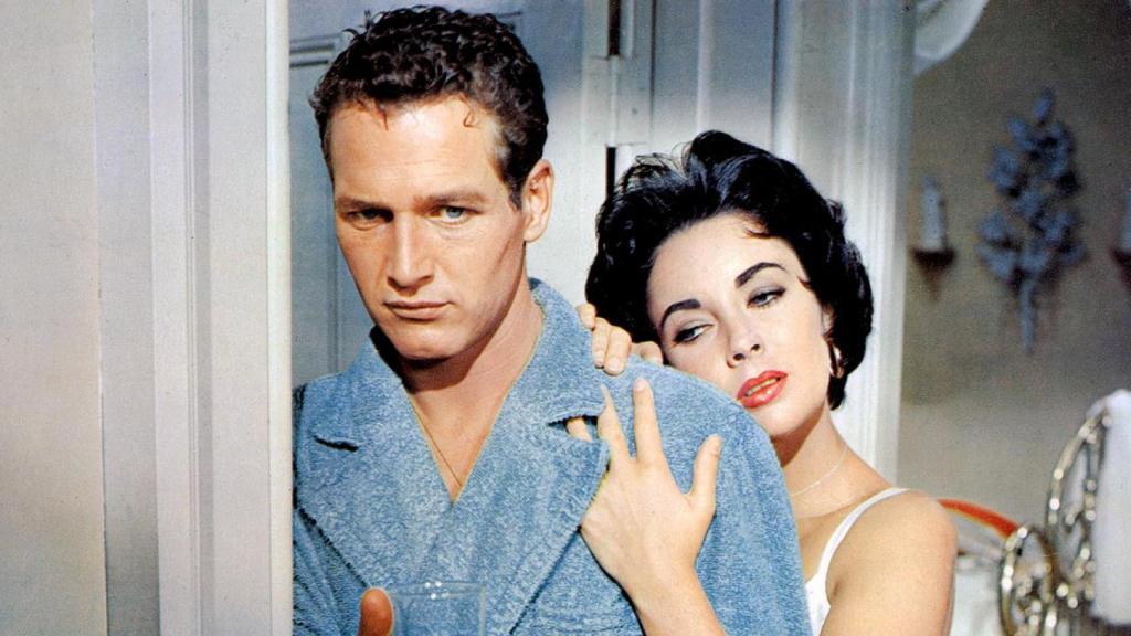 Paul Newman y Elizabeth Taylor en 'La gata sobre el tejado de zinc' (1958)
