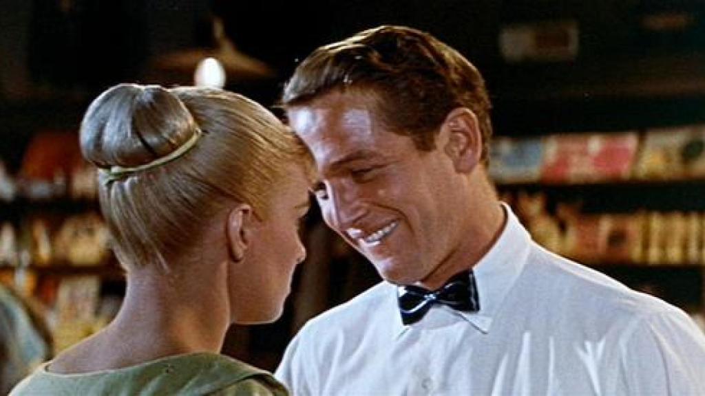 Con Joanne Woodward en 'El largo y cálido verano' (1958)