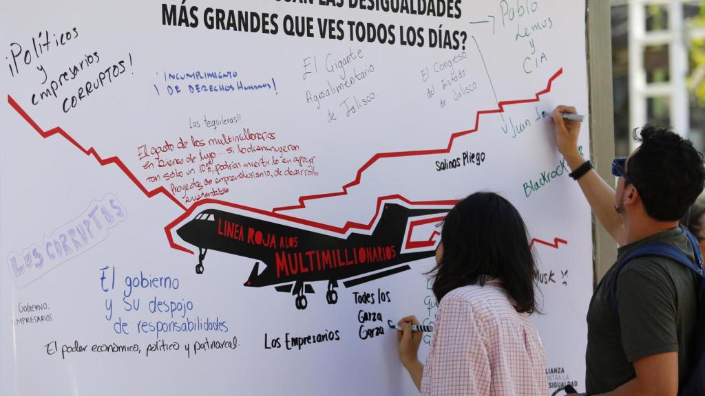 Protestas contra los 'superricos' en México.