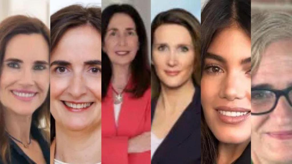 De izquierda a derecha: Cristina González Pitarch, Cristina Aldámiz-Echevarría González de Durana, Chus Barroso Buendia y Myriam Fernández Martín, Laura Mateo Cuadrado y Esther de Gaspar y Simón.