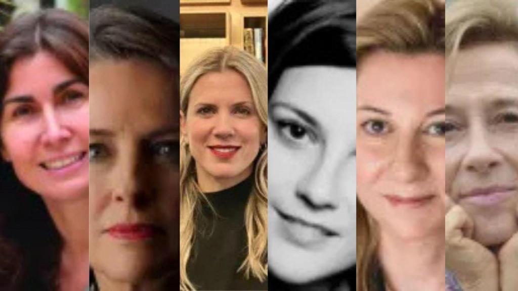 De izquierda a derecha: Ofelia Grande, Ana Hernando, Arantza Martínez-Huarte, Marta Sanz Justel, Eva García Sáenz de Urturi y Julia Navarro.