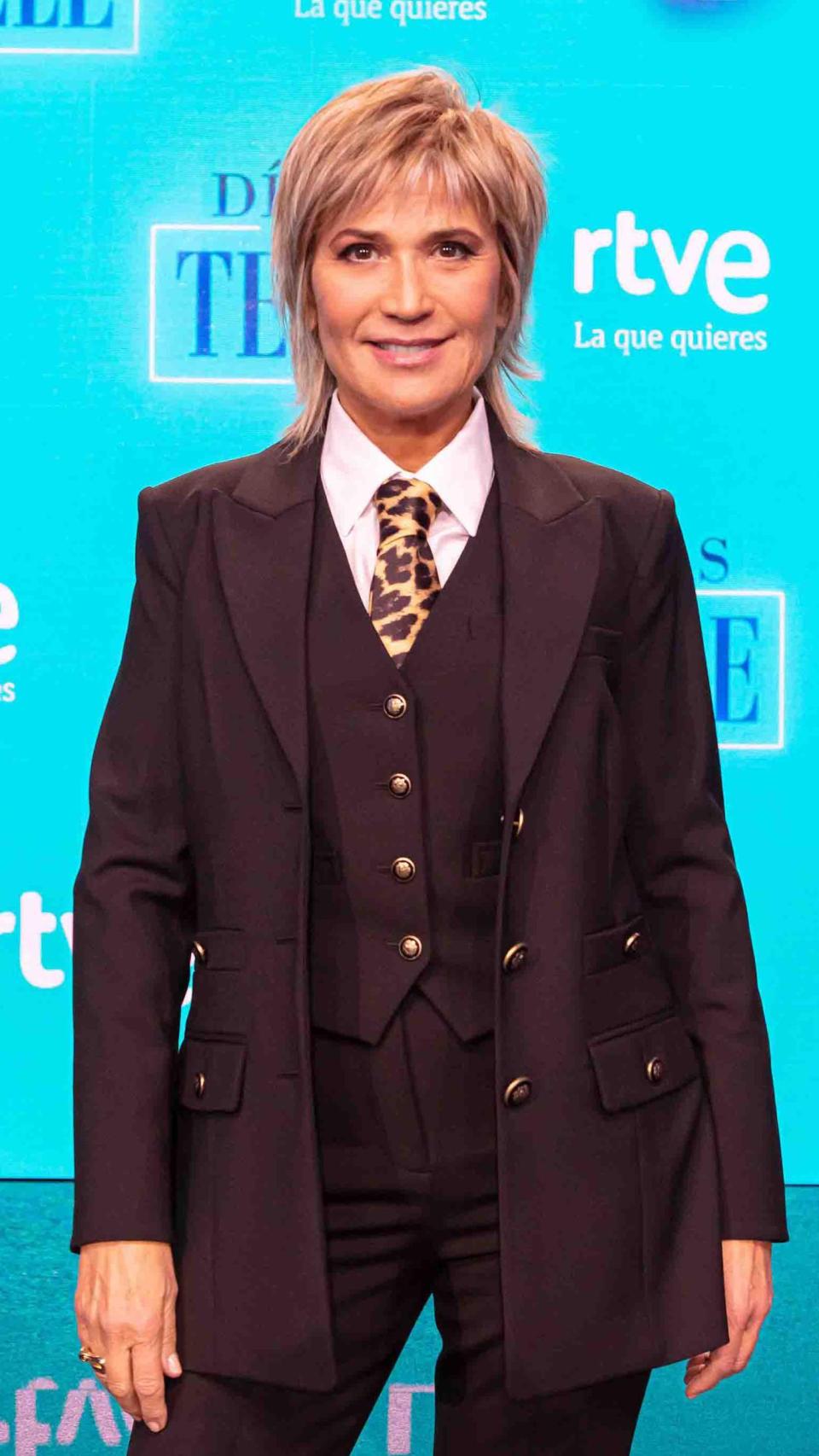 La periodista durante la presentación del programa 'Días de tele', en 2023.