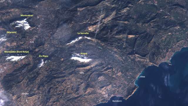 Alicante desde el satélite de la NASA.