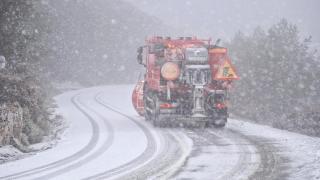 Una carretera afectada por la nieve en la provincia de Salamanca