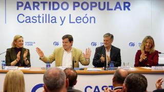 El presidente de la Junta y del PPCyL, Alfonso Fernández Mañueco, clausura la Junta Directiva Autonómica del partido, este lunes