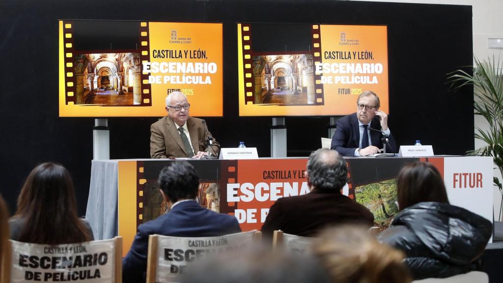 El consejero de Cultura, Turismo y Deporte, Gonzalo Santonja, ha presentado hoy la participación de la Junta de Castilla y León en la 45 Feria Internacional de Turismo, FITUR