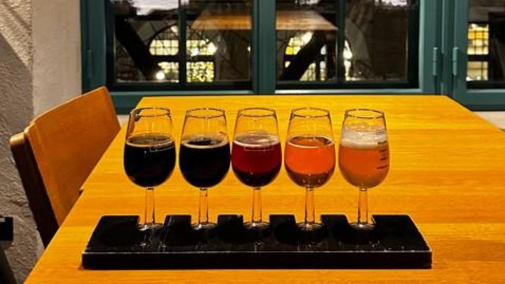 Degustación de algunas de las cervezas que elaboran en Põhjala.