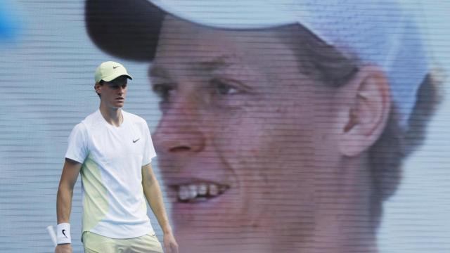 Jannik Sinner, en su partido contra Rune en el Open de Australia.