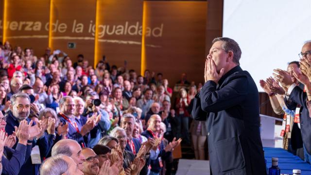 Emiliano García-Page, aclamado este fin de semana en el Congreso del PSOE de Castilla-La Mancha. Foto: Javier Longobardo.