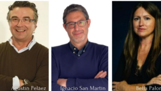 Agustín Peláez, Ignacio San Martín y Bella Palomo.