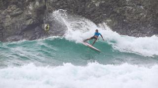 Imagen del campeonato internacional de surf Abanca Pantín Classic Galicia Pro.