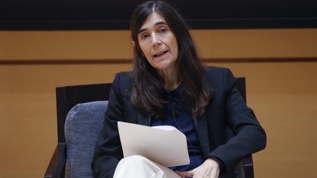 María Blasco, directora del CNIO, durante su comparecencia ante los medios este martes.