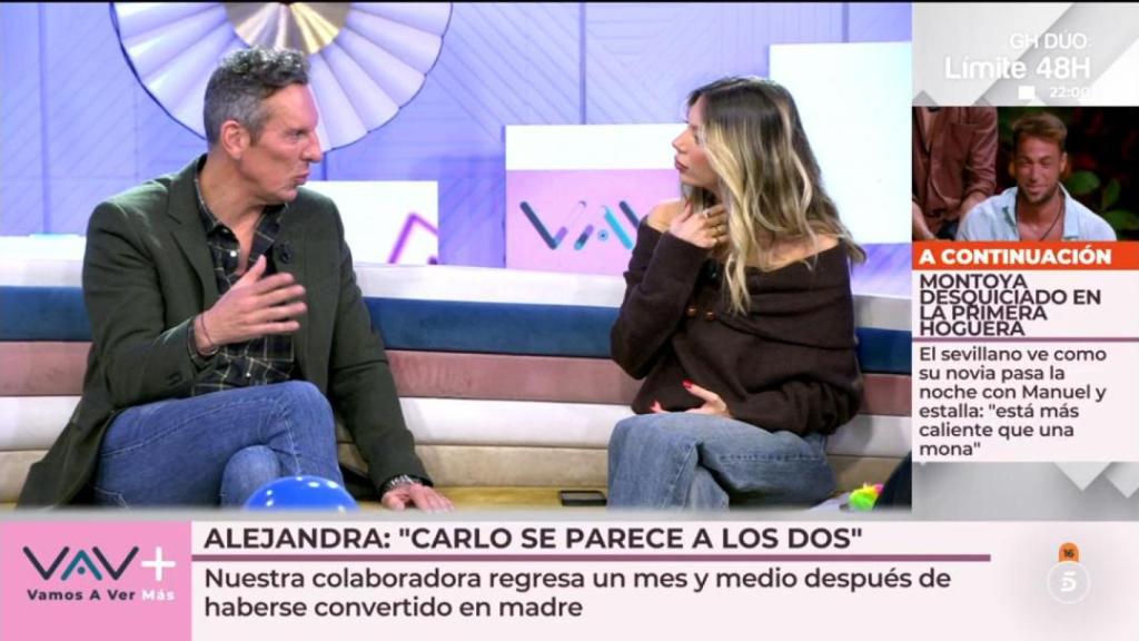 Joaquín Prat y Alejandra Rubio hoy, en 'Vamos a ver'