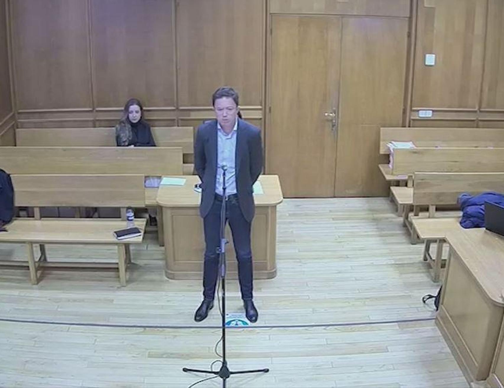Íñigo Errejón durante su declaración ante el juez Adolfo Carretero, el pasado jueves.