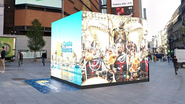 Acción de streeet marketing en la plaza de Callao de Madrid.